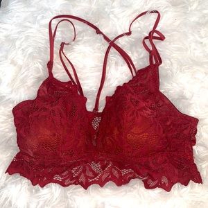 Cosabella Evereve lace plunge bralette burgundy 32A 32B 32C